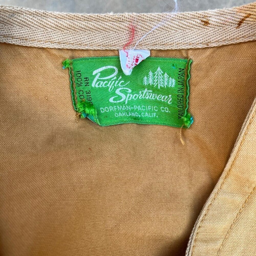 Pacific Sportswear 60s/70s vintage hunting/fishing canvas utility vest XL - Picture 7 of 7